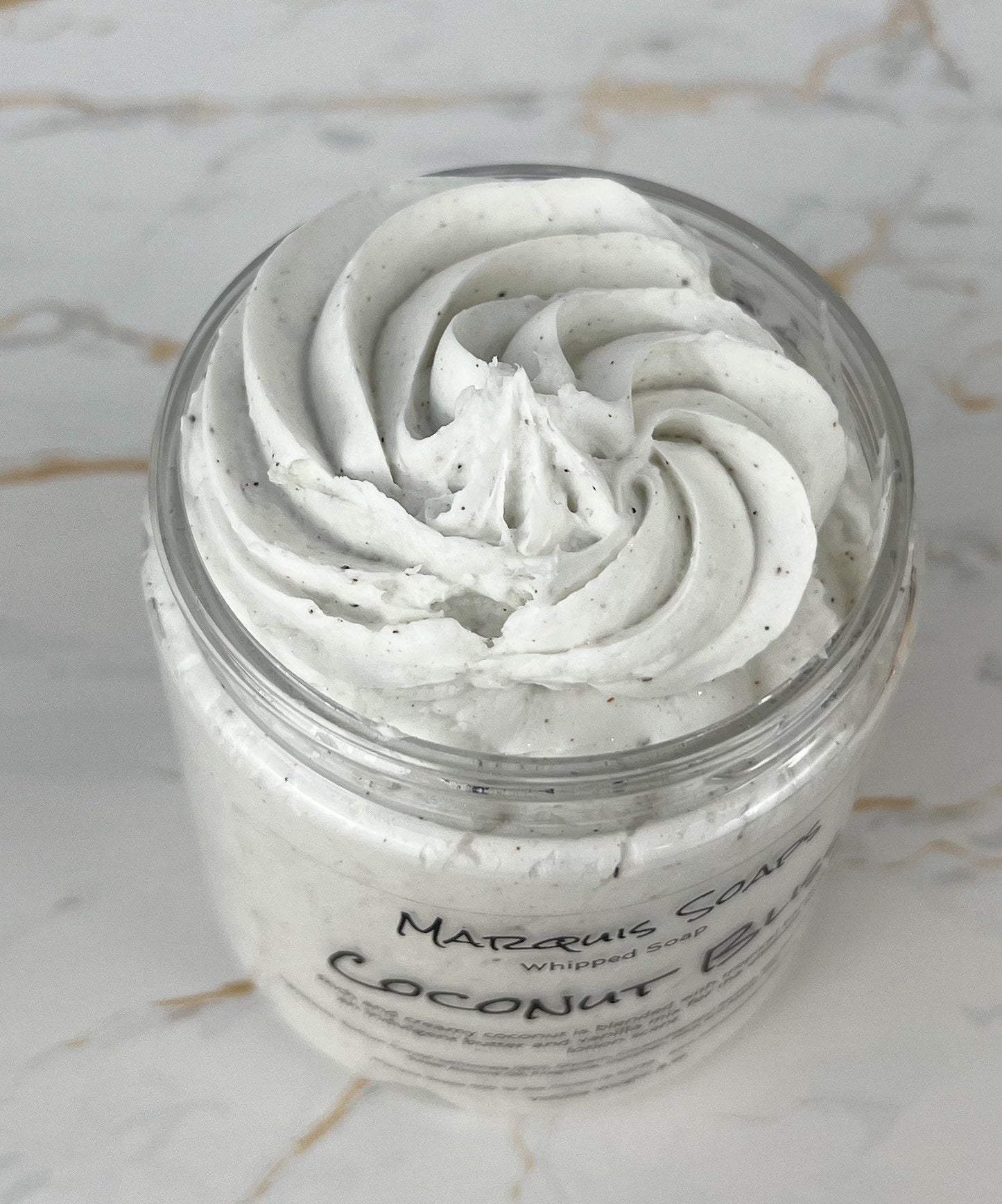 Coconut Bliss Whipped Soap with Vanilla Bean Powder