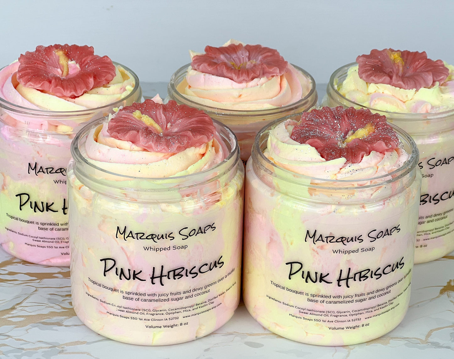 Pink Hibiscus Whipped Soap