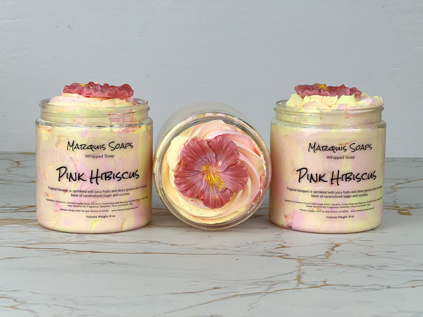 Pink Hibiscus Whipped Soap