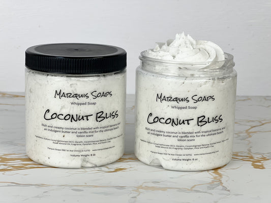 Coconut Bliss Whipped Soap with Vanilla Bean Powder