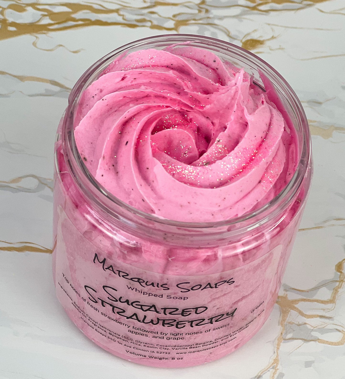 Sugared Strawberry Whipped Soap