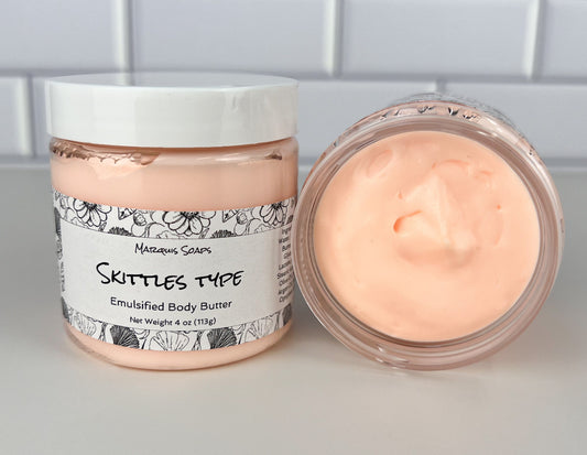 Skittles type Emulsified Shea Butter Body Butter; Lotion