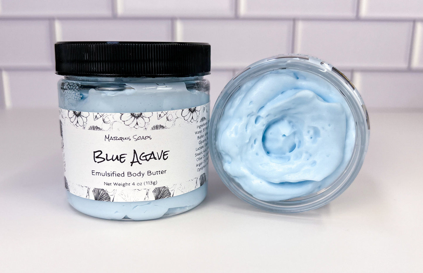 Blue Agave Emulsified Shea Butter Body Butter; Lotion