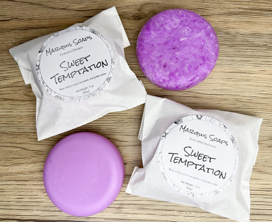 Sweet Temptation Solid Shampoo and Conditioner Bar
