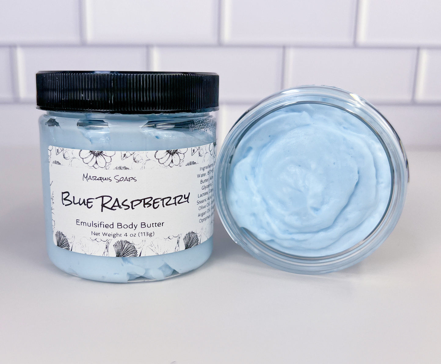 Blue Raspberry Emulsified Shea Butter Body Butter; Lotion