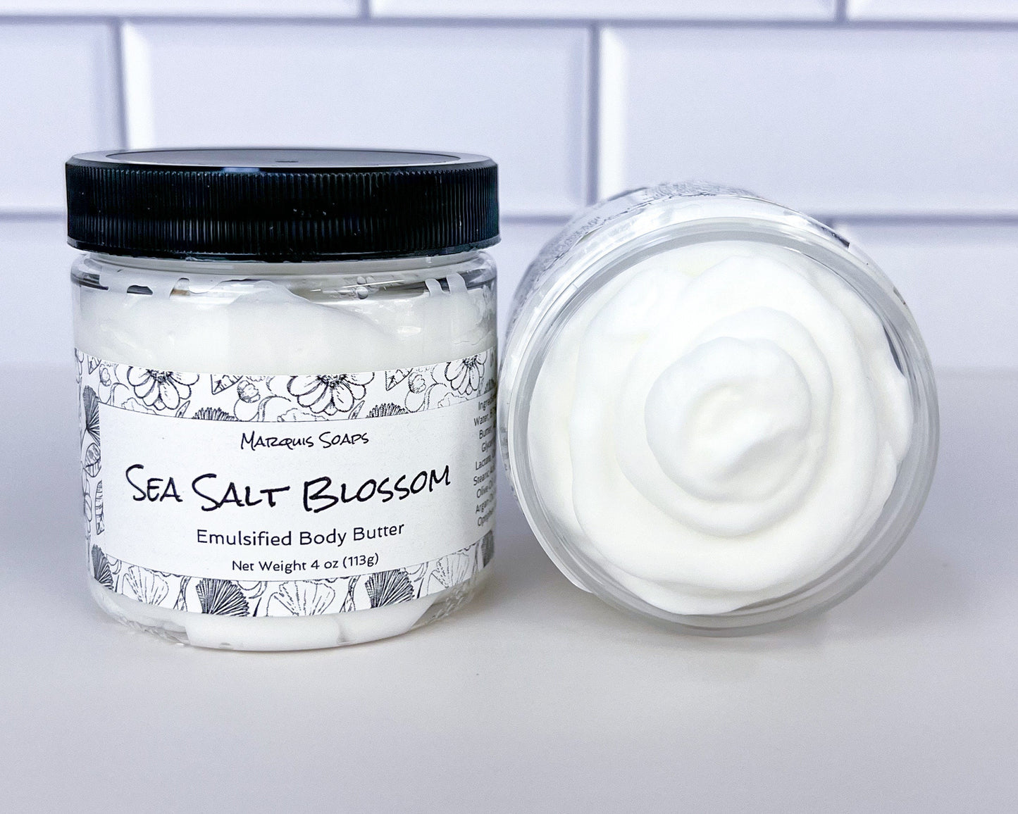 Sea Salt Blossom Emulsified Shea Butter Body Butter; Lotion