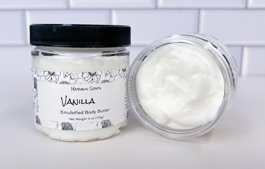 Vanilla Emulsified Shea Butter Body Butter; Lotion