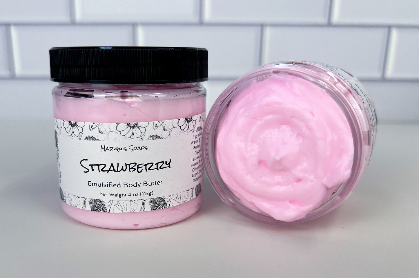 Strawberry Emulsified Shea Butter Body Butter; Lotion