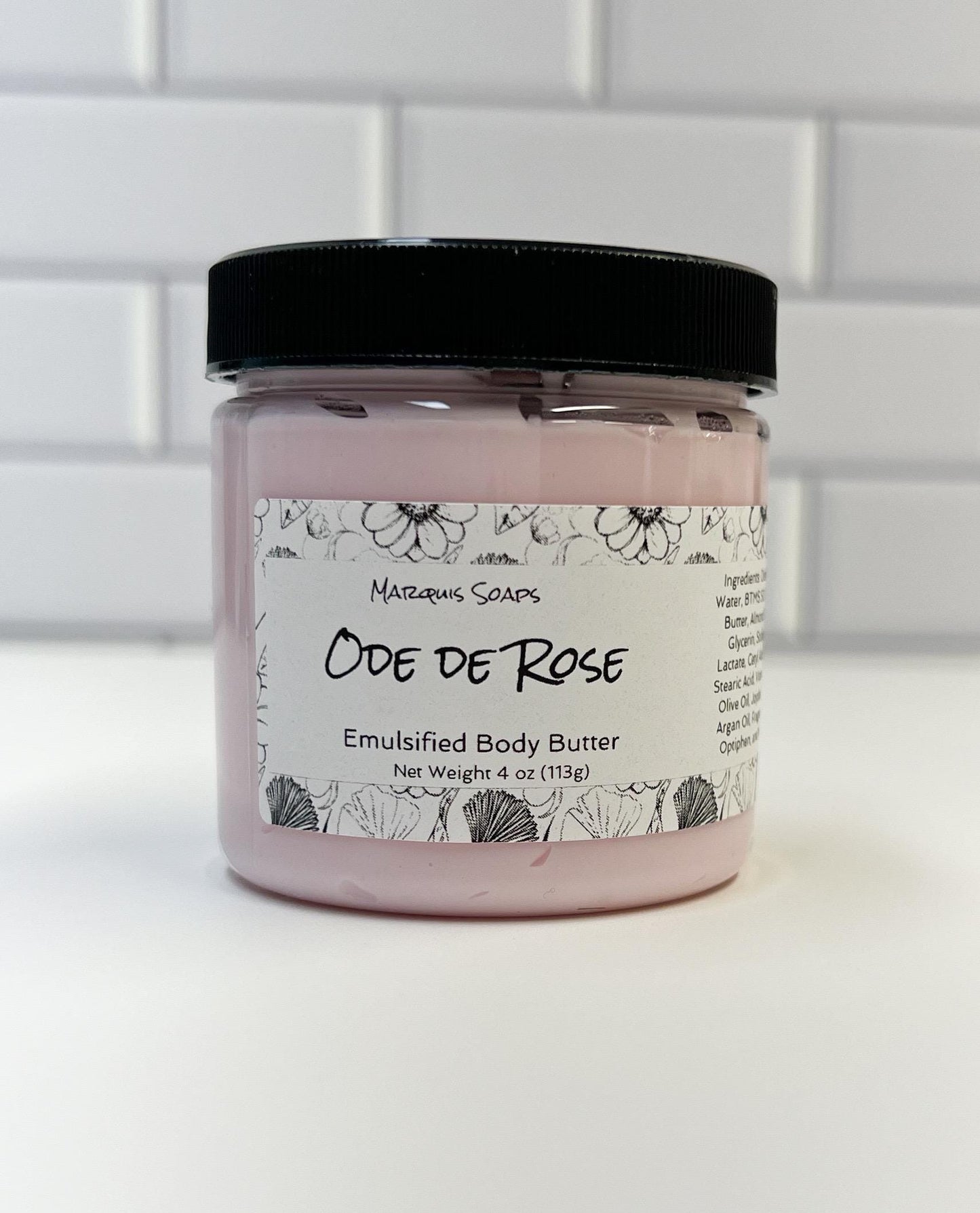 Ode de Rose Emulsified Shea Butter Body Butter; Lotion