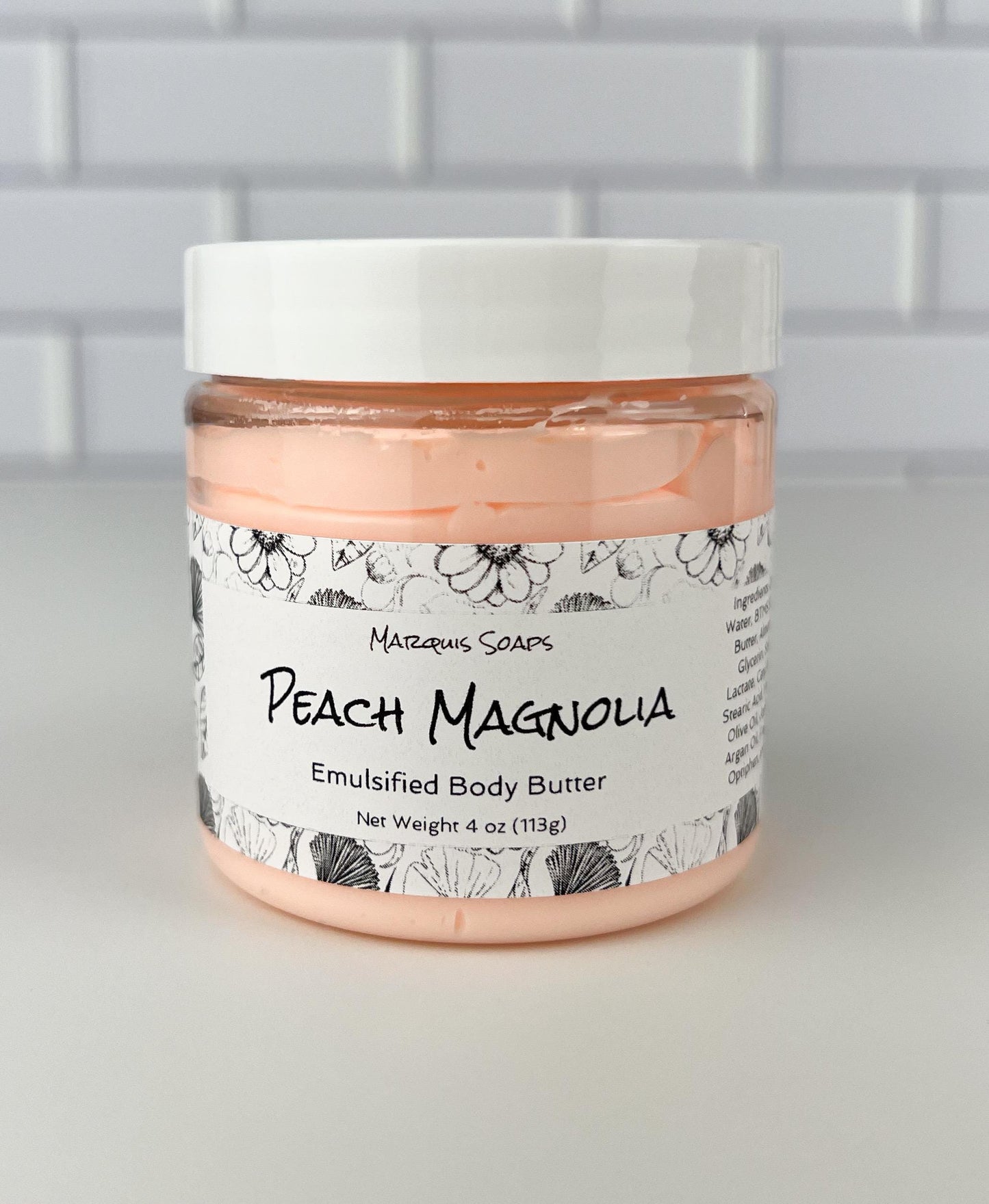 Peach Magnolia Emulsified Shea Butter Body Butter; Lotion