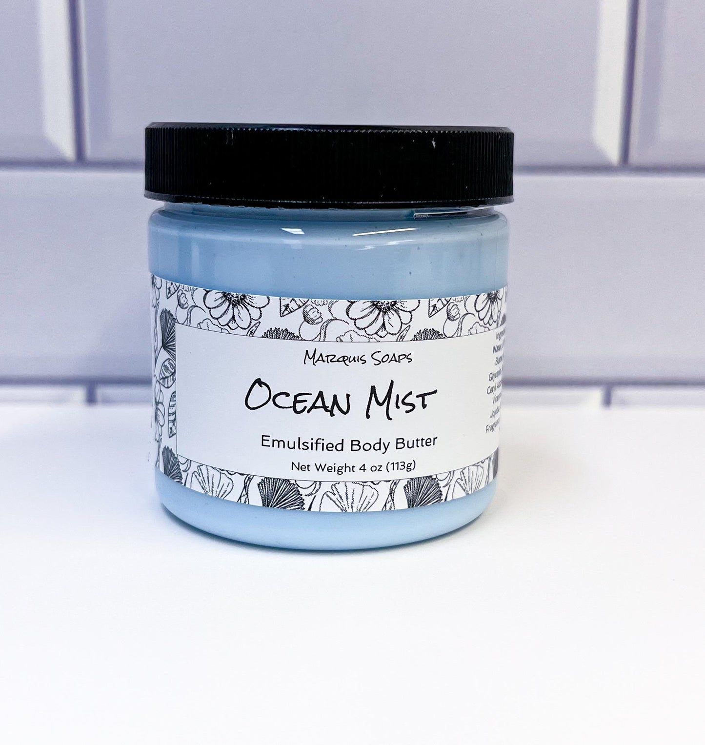 Ocean Mist Emulsified Shea Butter Body Butter; Lotion