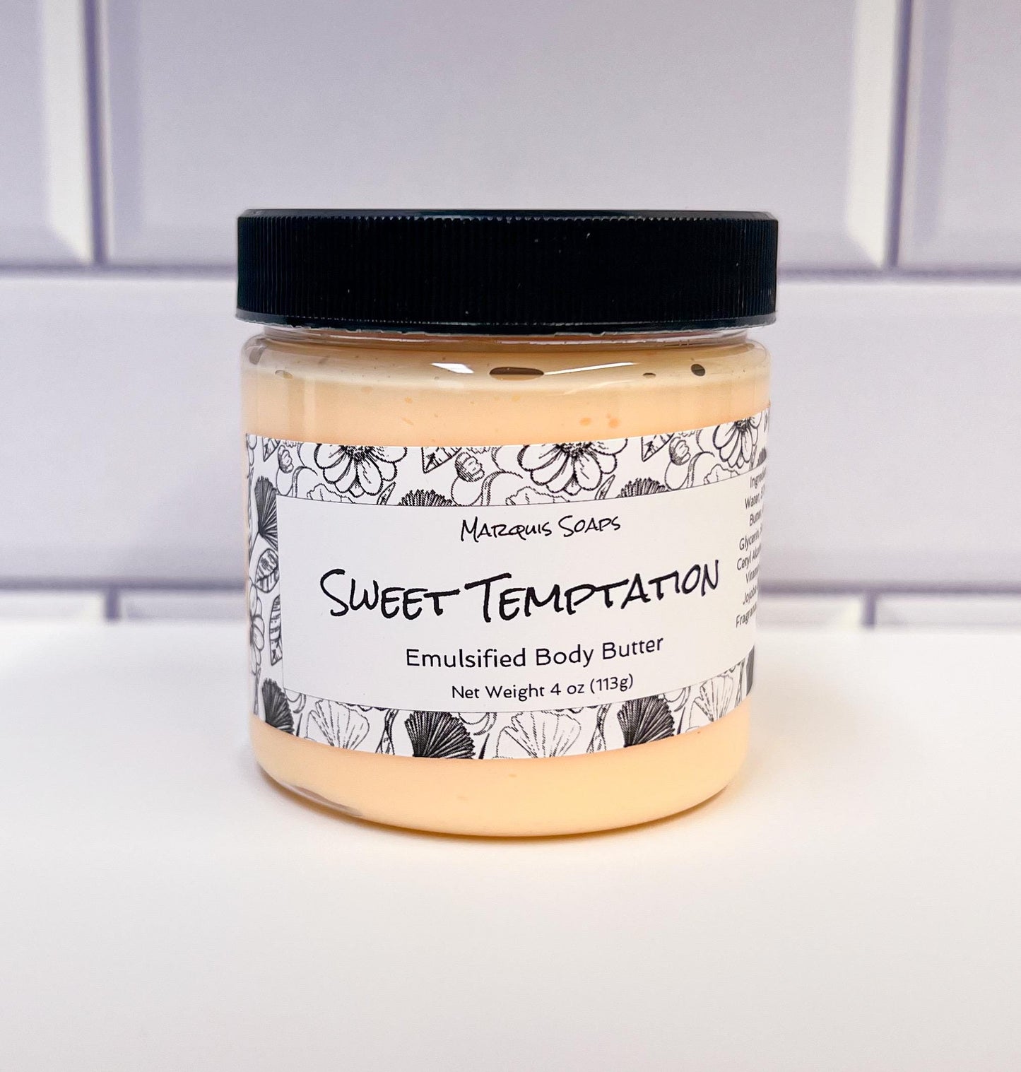 Sweet Temptation Emulsified Shea Butter Body Butter; Lotion