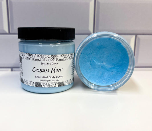 Ocean Mist Emulsified Shea Butter Body Butter; Lotion