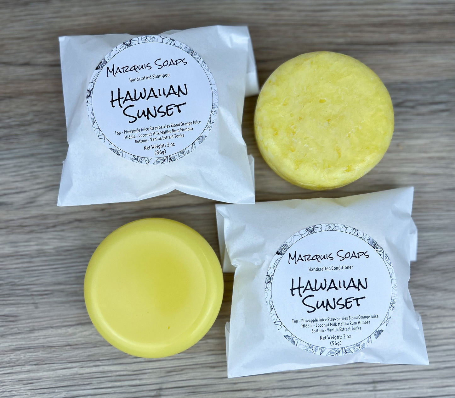 Hawaiian Sunset Shampoo and Conditioner Bar Set